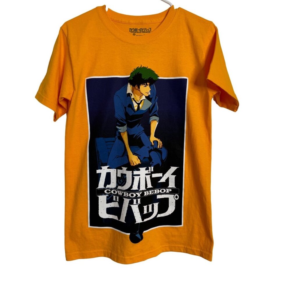 Cowboy Bebop Men's Shirt Sunrise funimation Size Small Yellow NWOT